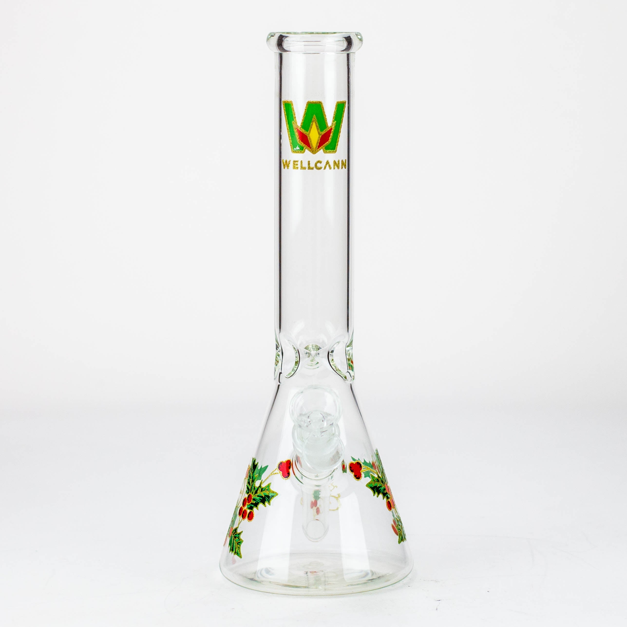 WellCann - 12" glass water bong with Christmas Design