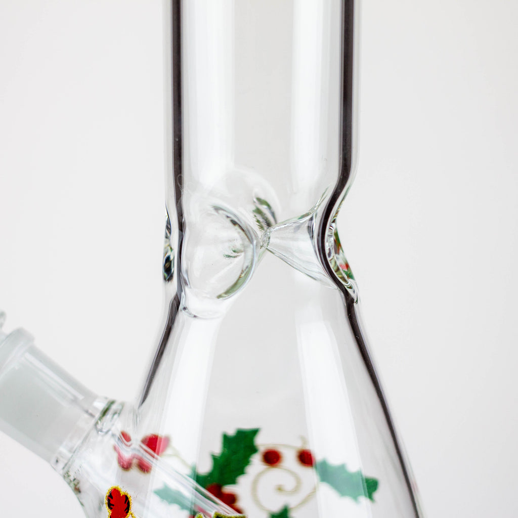 WellCann - 12" glass water bong with Christmas Design