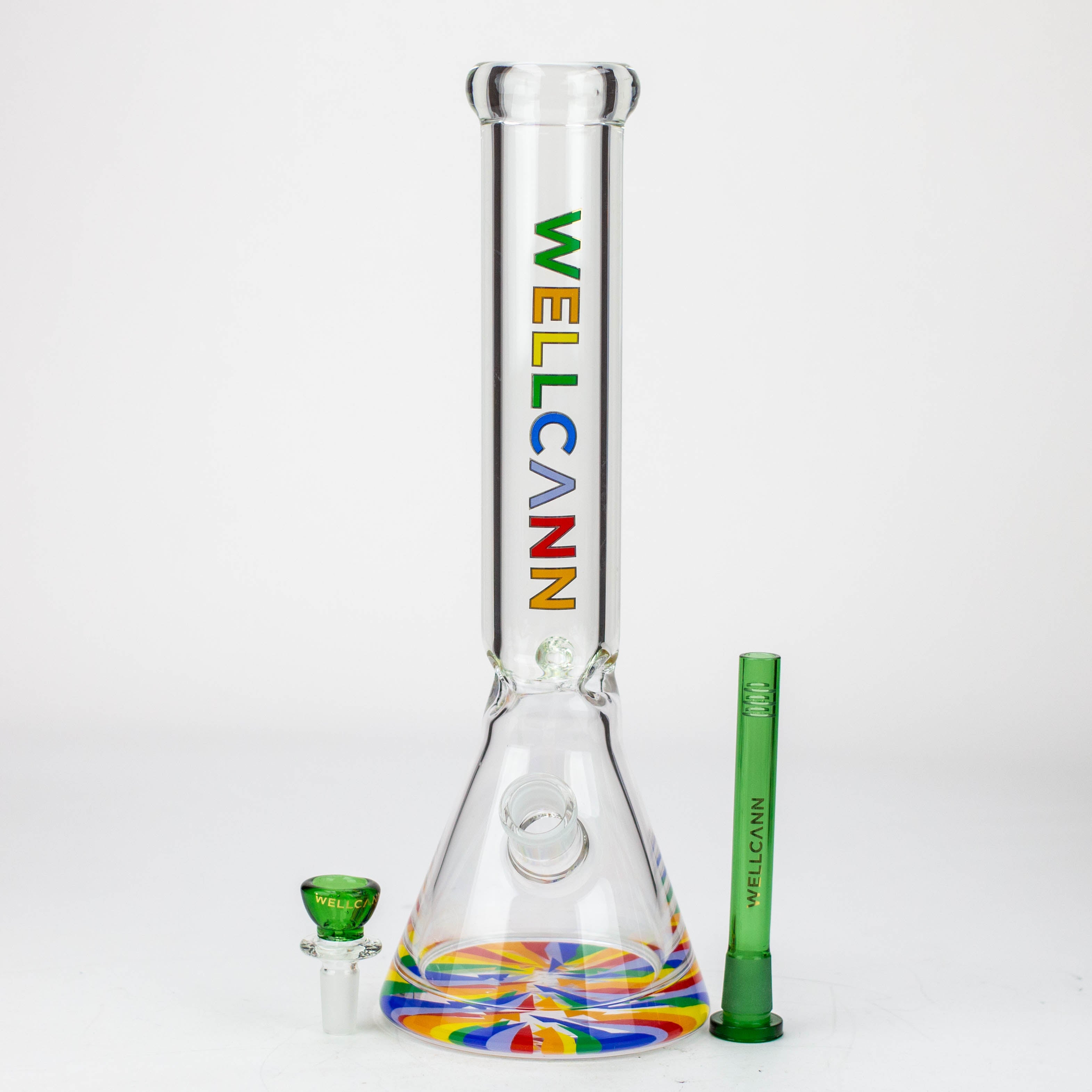 WellCann - 14" 7 mm Thick beaker bong with thick decal base