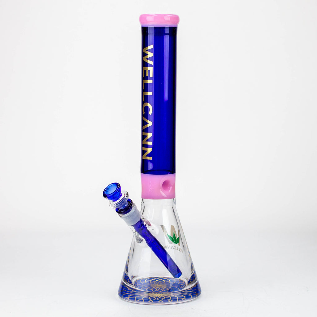 WellCann - 16" 7mm Coloured beaker bong with thick base