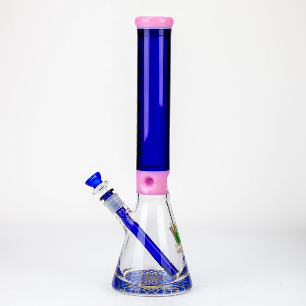 WellCann - 16" 7mm Coloured beaker bong with thick base