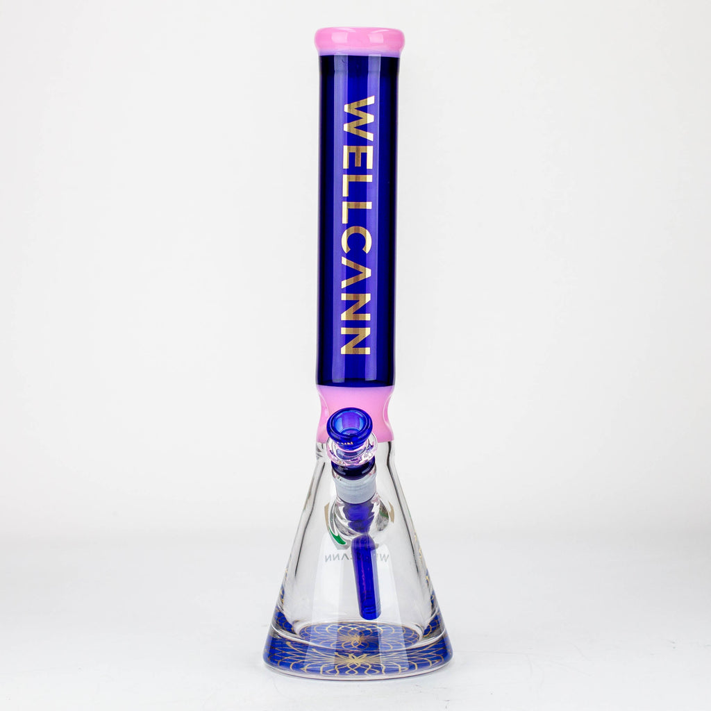 WellCann - 16" 7mm Coloured beaker bong with thick base