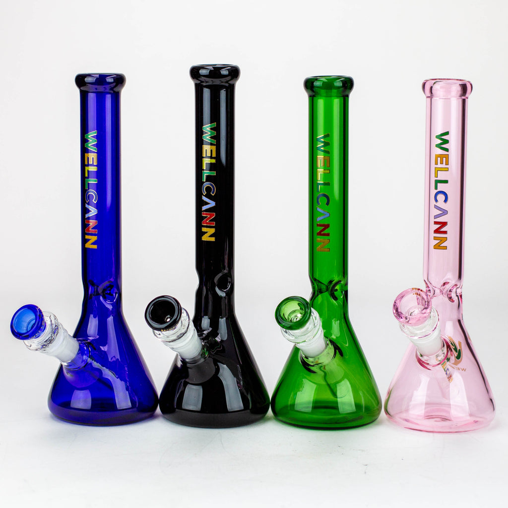 WellCann- 12" Color beaker glass water bong