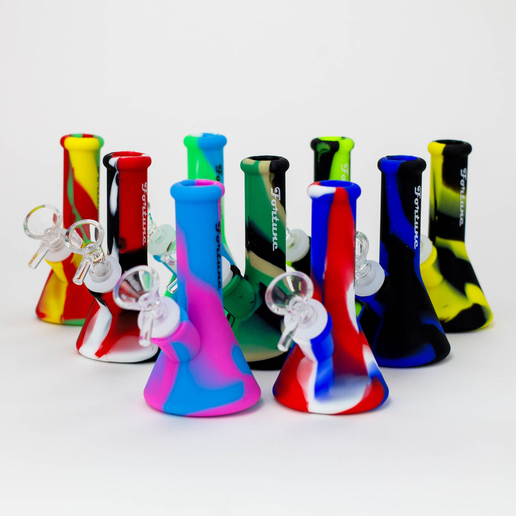 5" silicone mini beaker water bong - Assorted