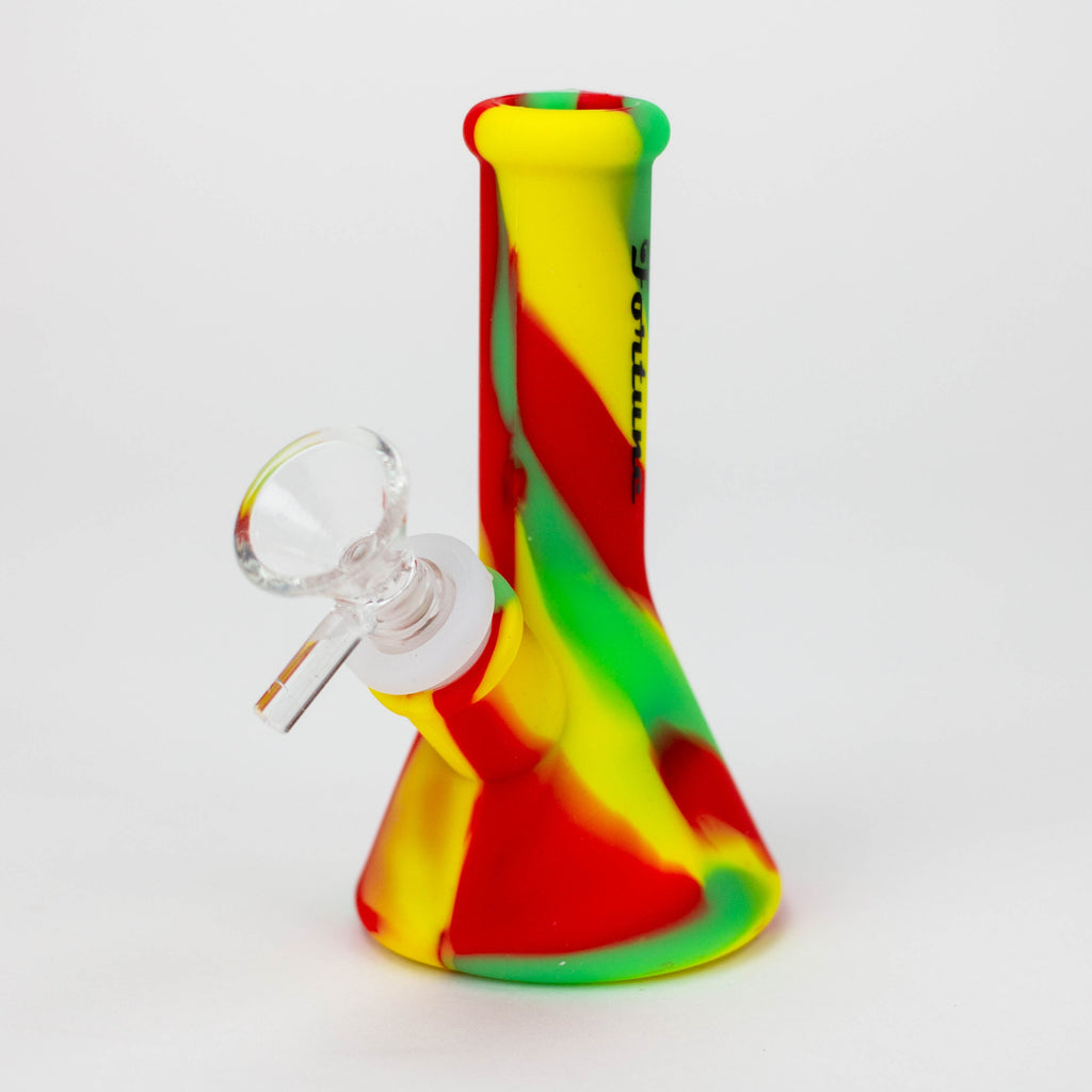 5" silicone mini beaker water bong - Assorted