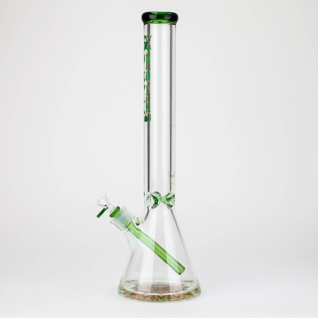18" Spark 9 mm glass water bong with thick base