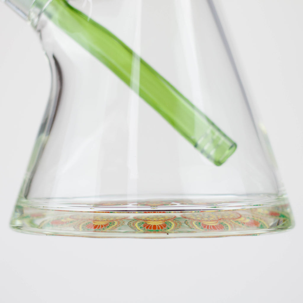 18" Spark 9 mm glass water bong with thick base