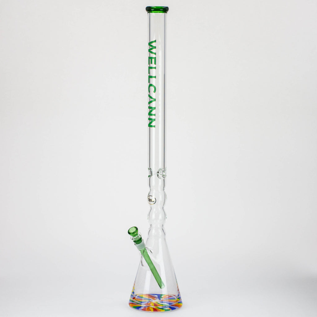 32" WellCann 7 mm curved tube beaker water bong with thick base