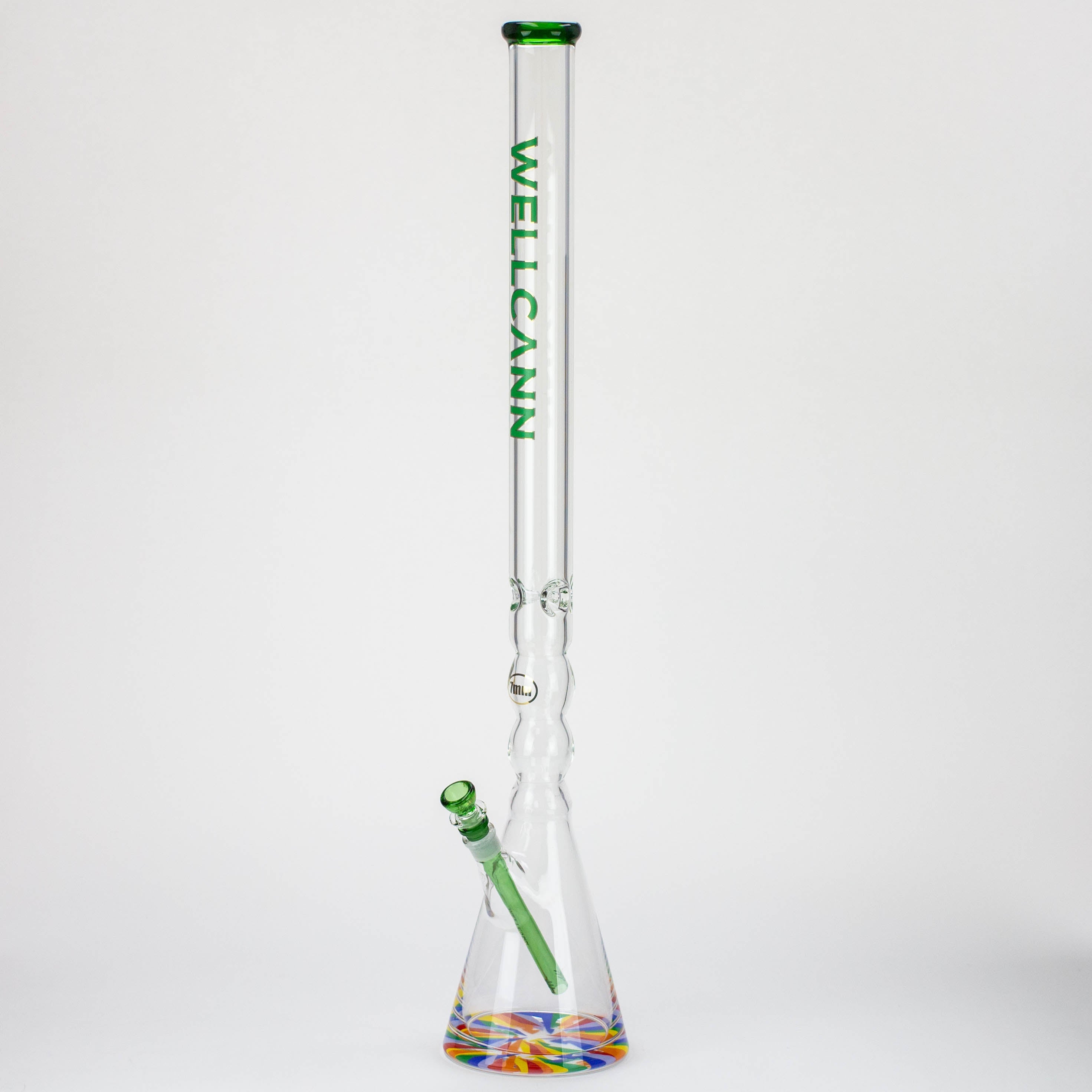 32" WellCann 7 mm curved tube beaker water bong with thick base
