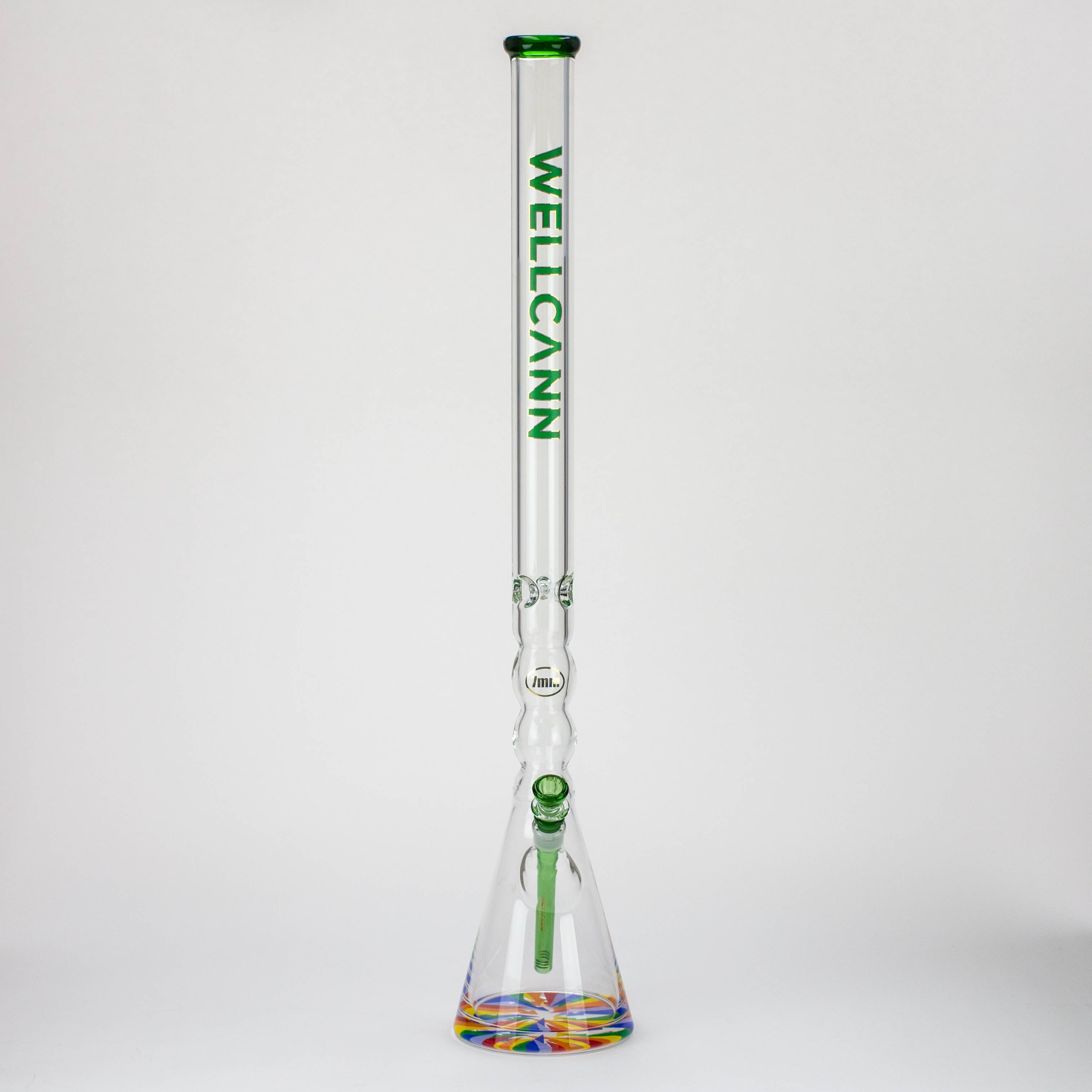 32" WellCann 7 mm curved tube beaker water bong with thick base