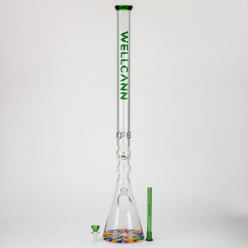 32" WellCann 7 mm curved tube beaker water bong with thick base