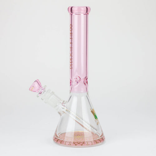 10" WellCann Coloured glass beaker bong with wide mouth - Pink