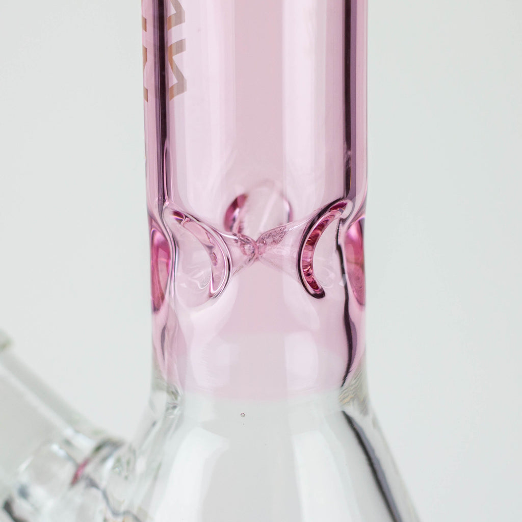 10" WellCann Coloured glass beaker bong with wide mouth - Pink