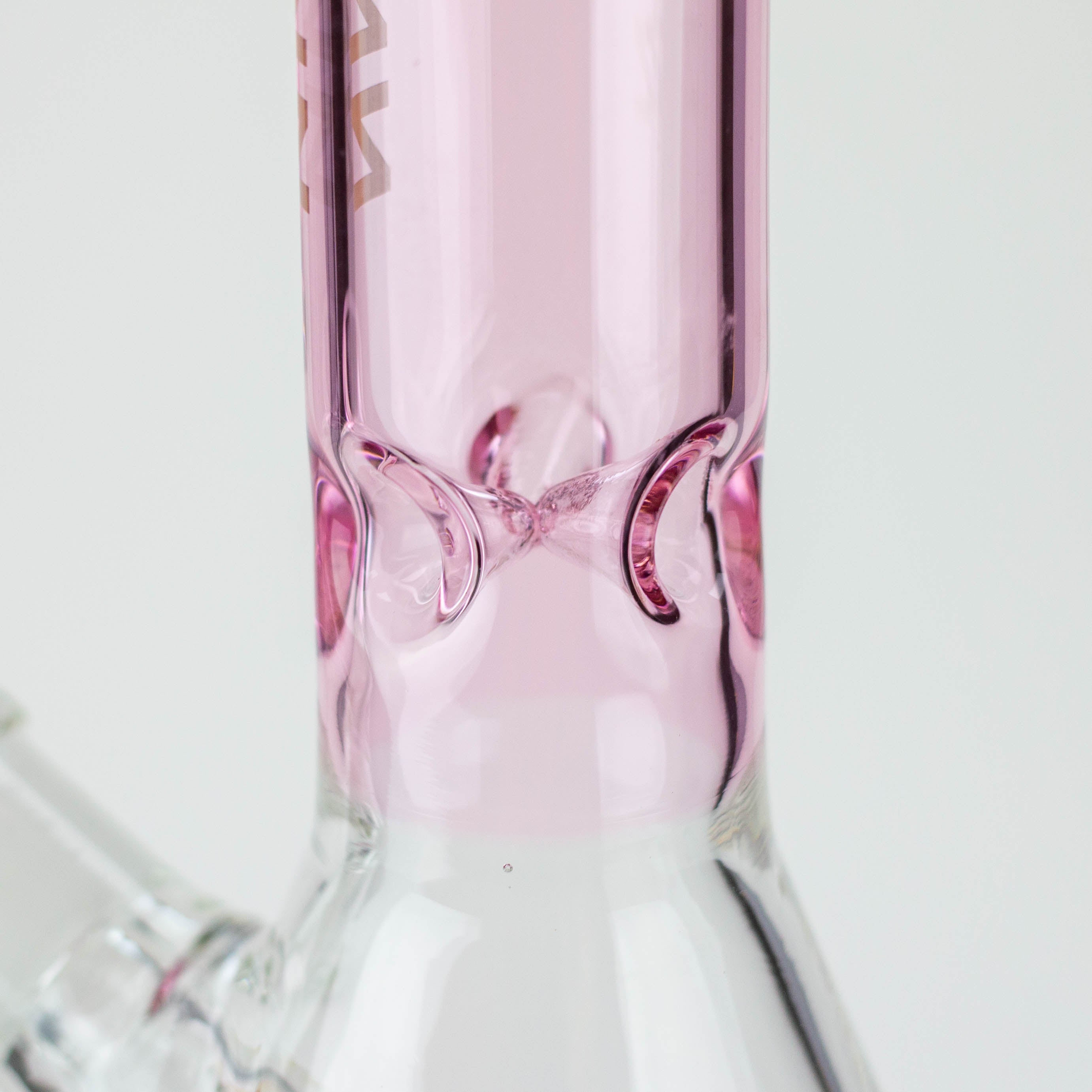 10" WellCann Coloured glass beaker bong with wide mouth - Pink