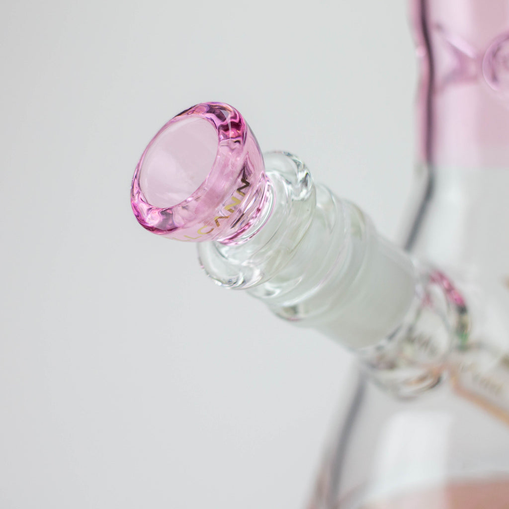 10" WellCann Coloured glass beaker bong with wide mouth - Pink