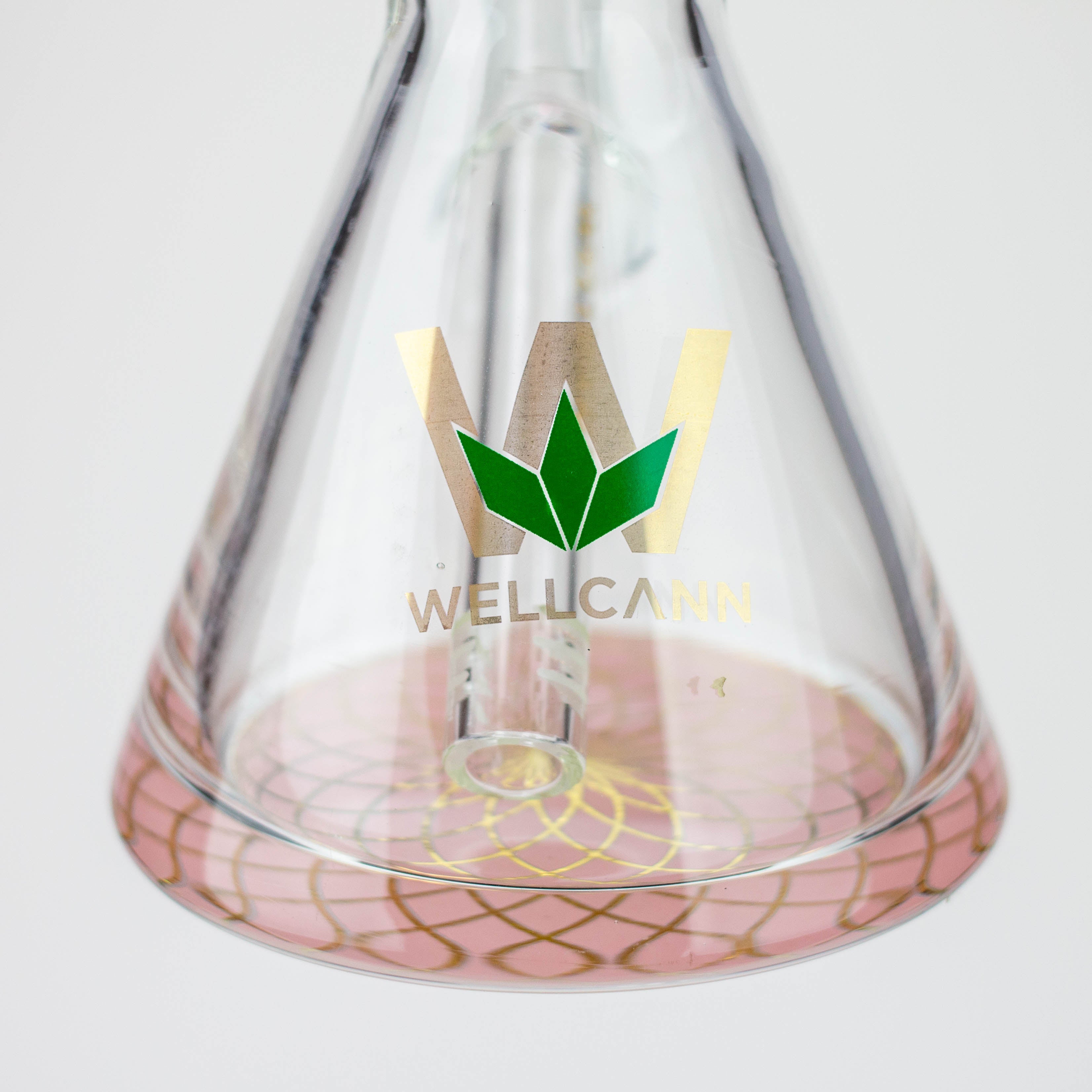 10" WellCann Coloured glass beaker bong with wide mouth - Pink