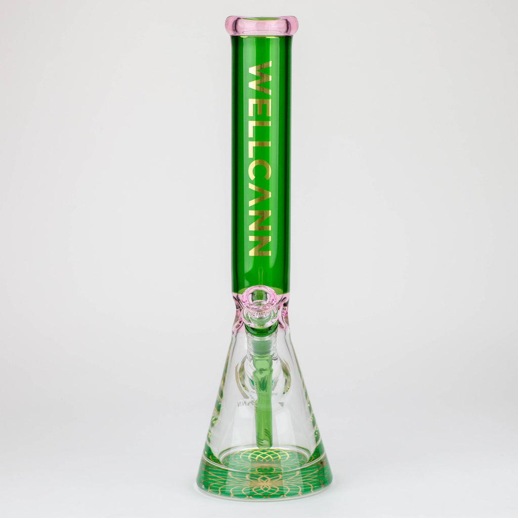 WellCann - 16" 7mm Coloured beaker bong with thick base