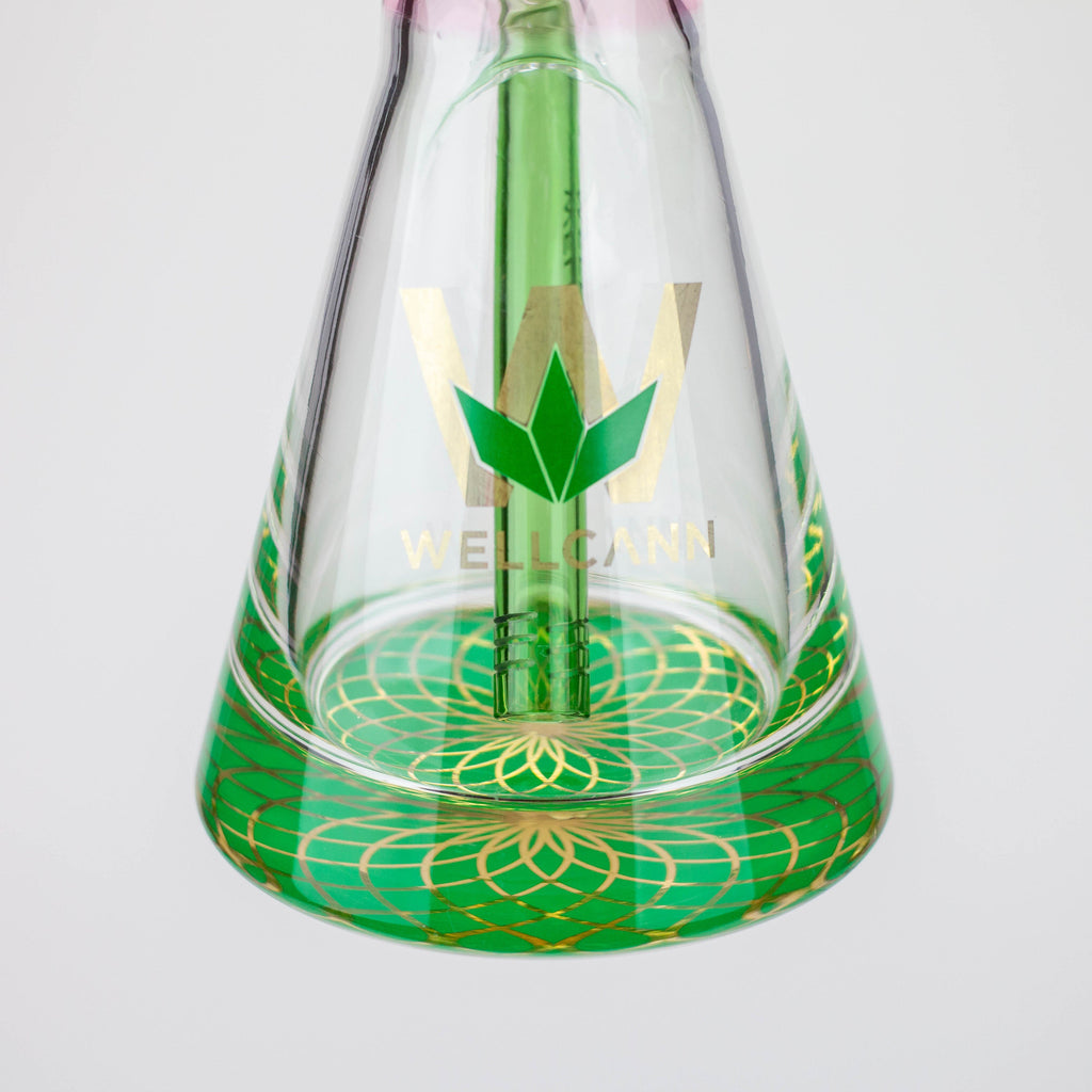WellCann - 16" 7mm Coloured beaker bong with thick base