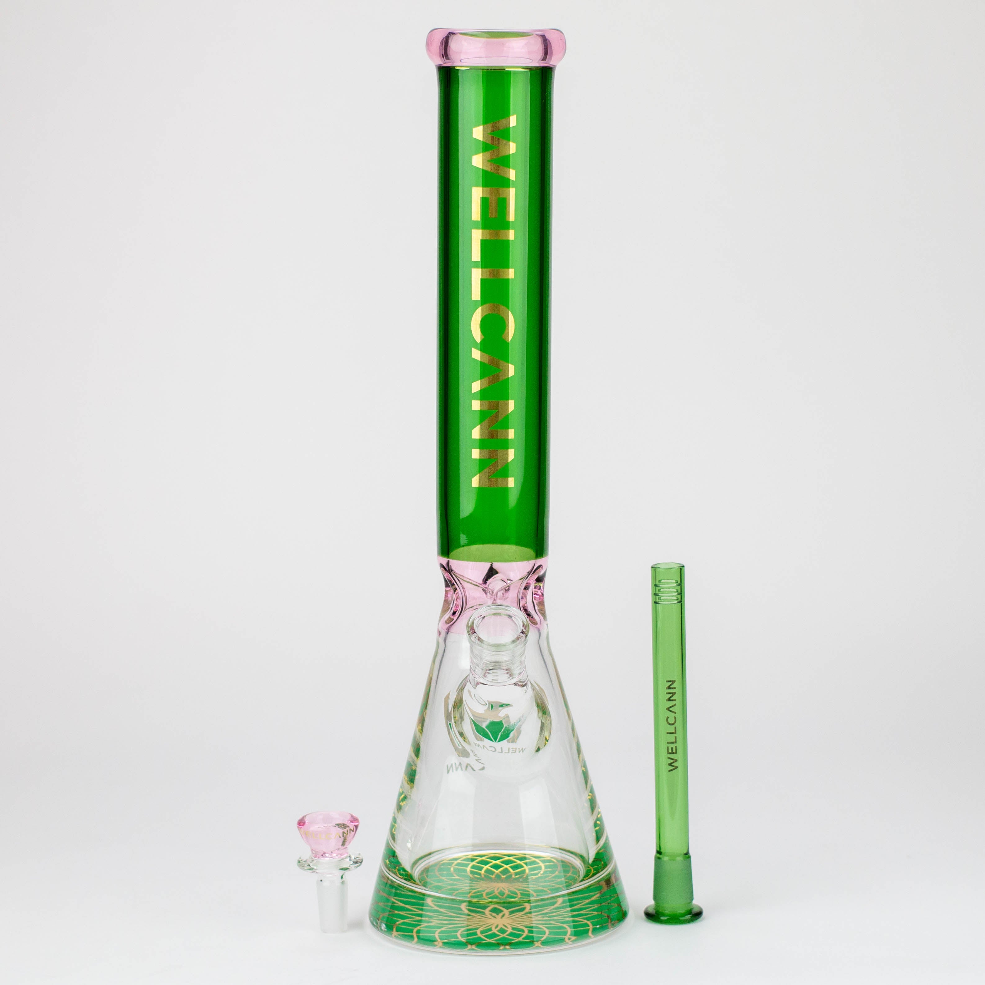 WellCann - 16" 7mm Coloured beaker bong with thick base