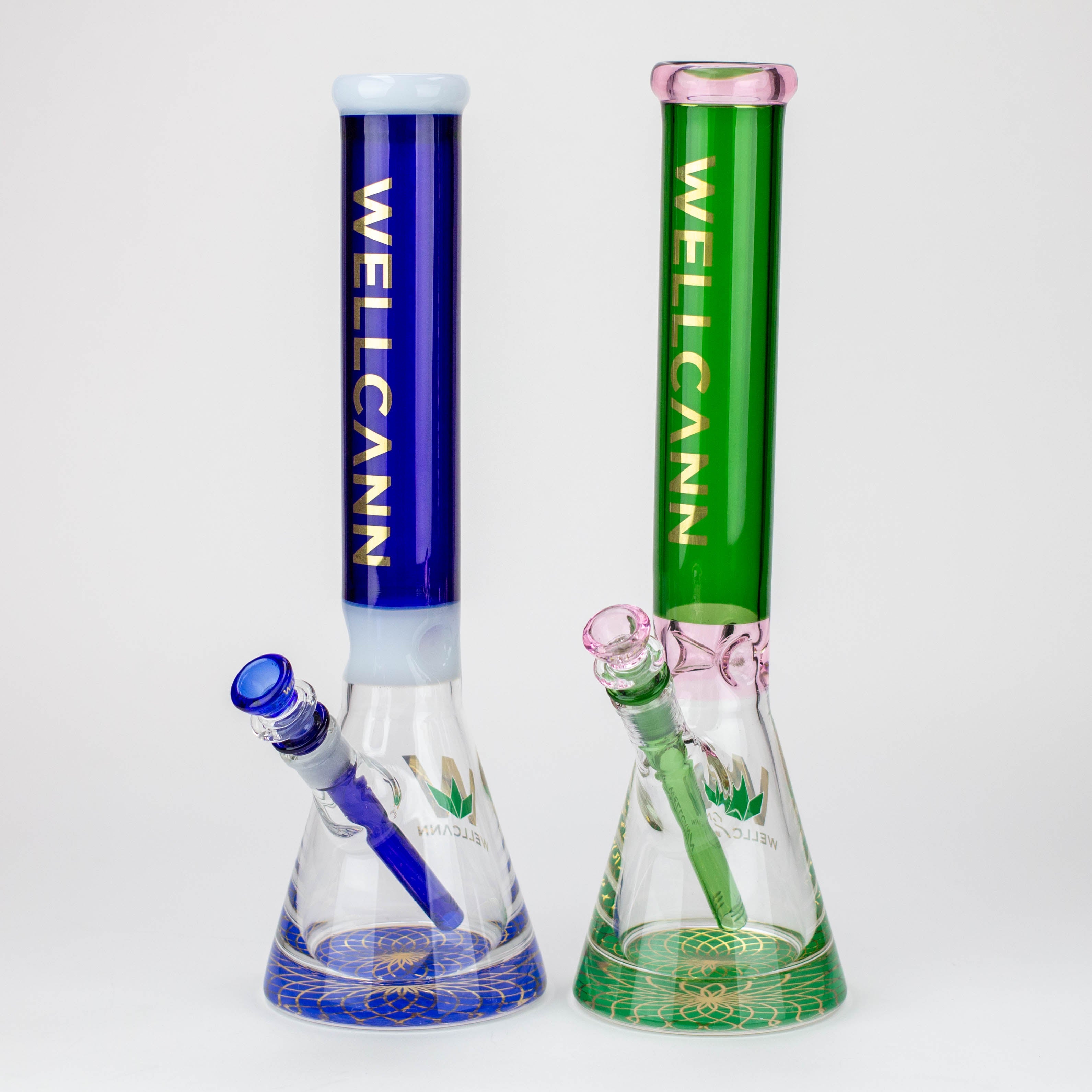 WellCann - 16" 7mm Coloured beaker bong with thick base