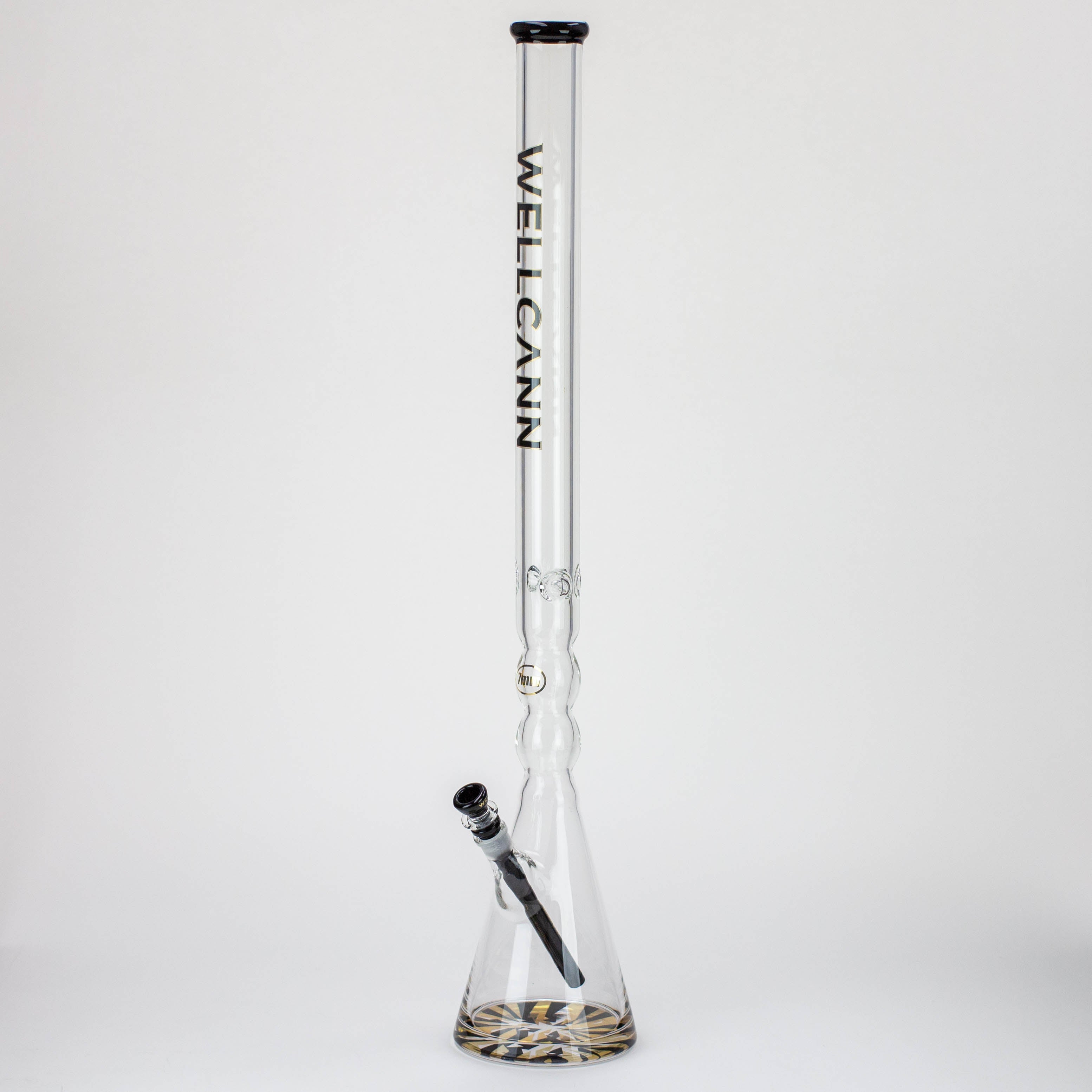 32" WellCann 7 mm curved tube beaker water bong with thick base