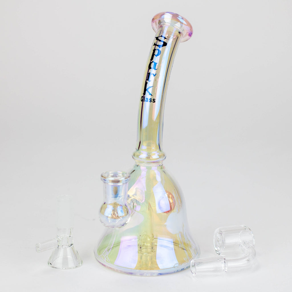 Spark | 6" 2-in-1 fixed 3 hole diffuser Electroplated  bell bubbler