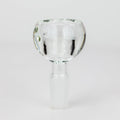 Three dots round thick glass bowl