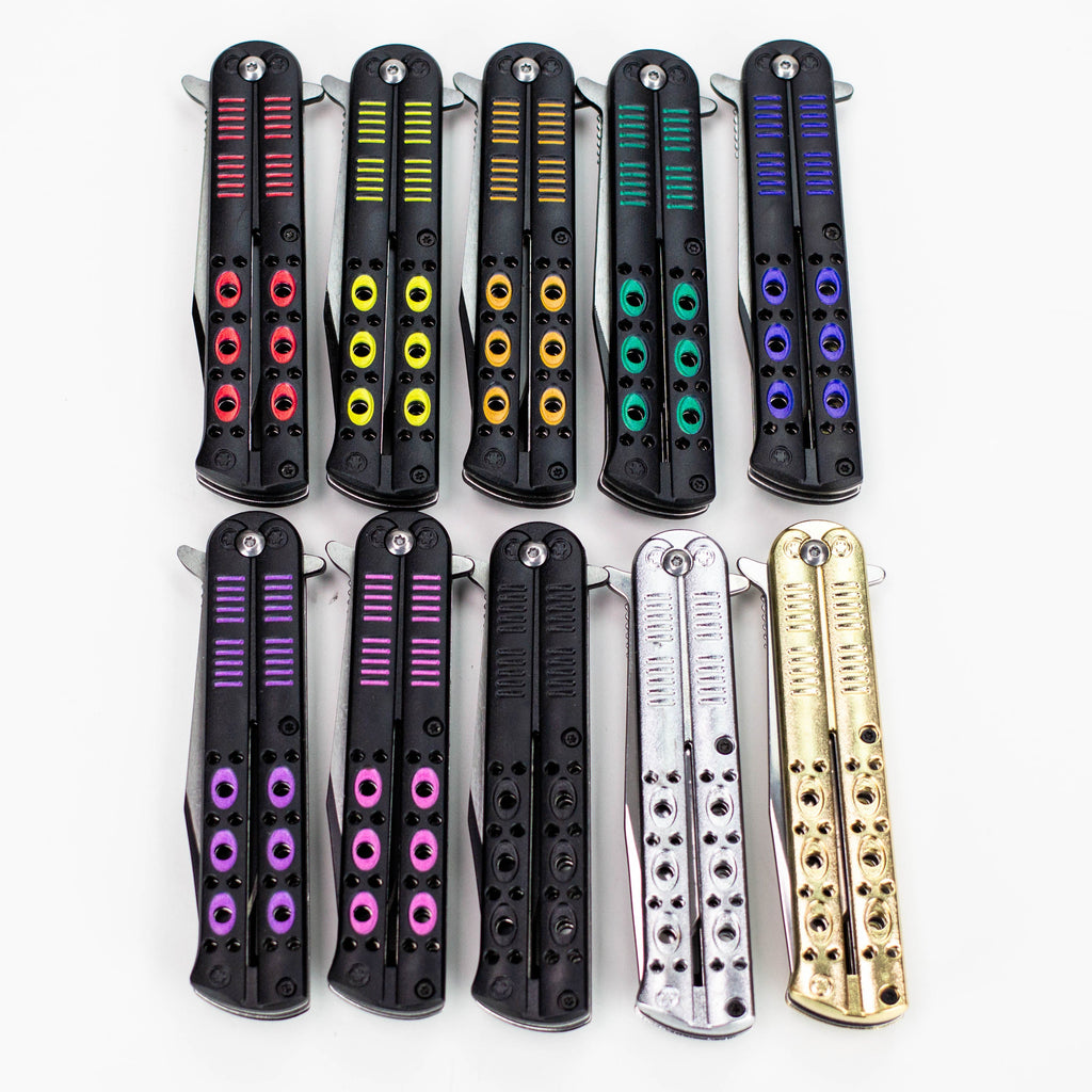 8.5″ Tiger-USA® Butterfly Style Tiger pocket knife  [SJ-1040]