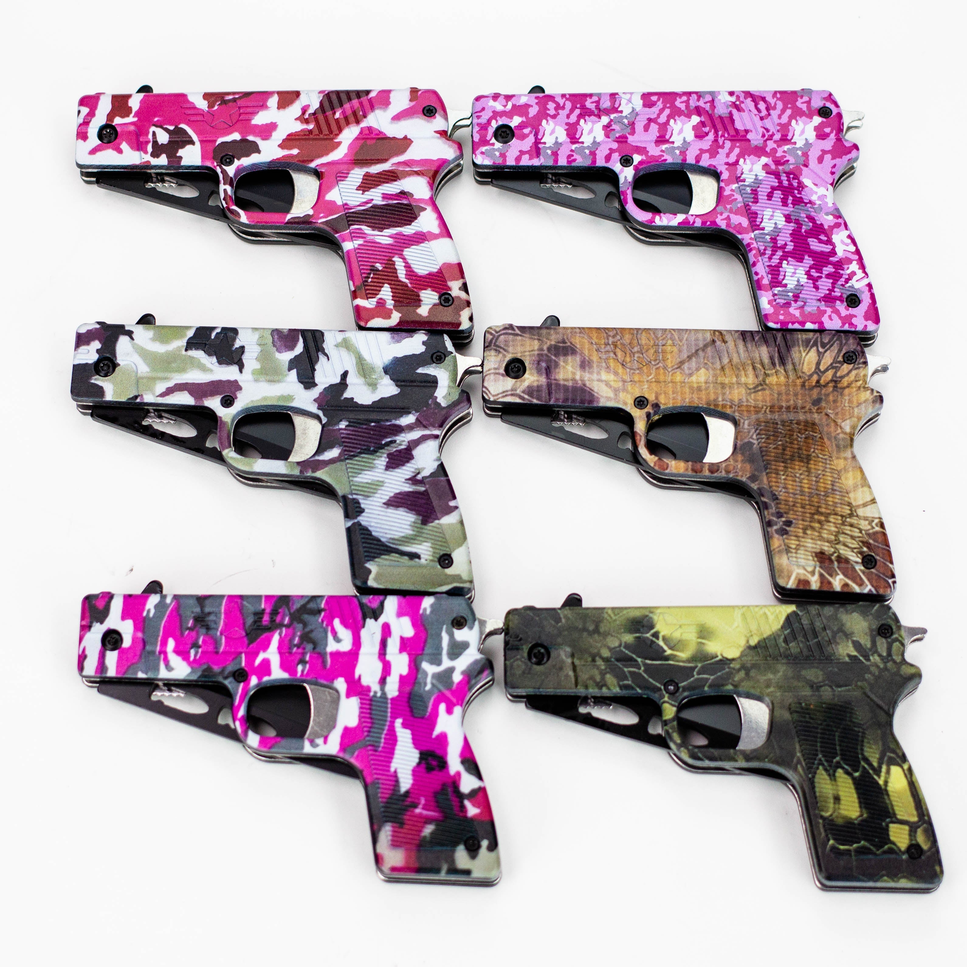 8″ Tiger-USA® Pistol Folding Knife Purple  [SJ-1042]
