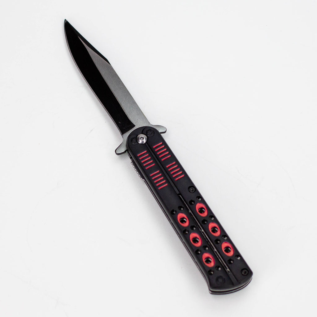8.5″ Tiger-USA® Butterfly Style Tiger pocket knife  [SJ-1040]