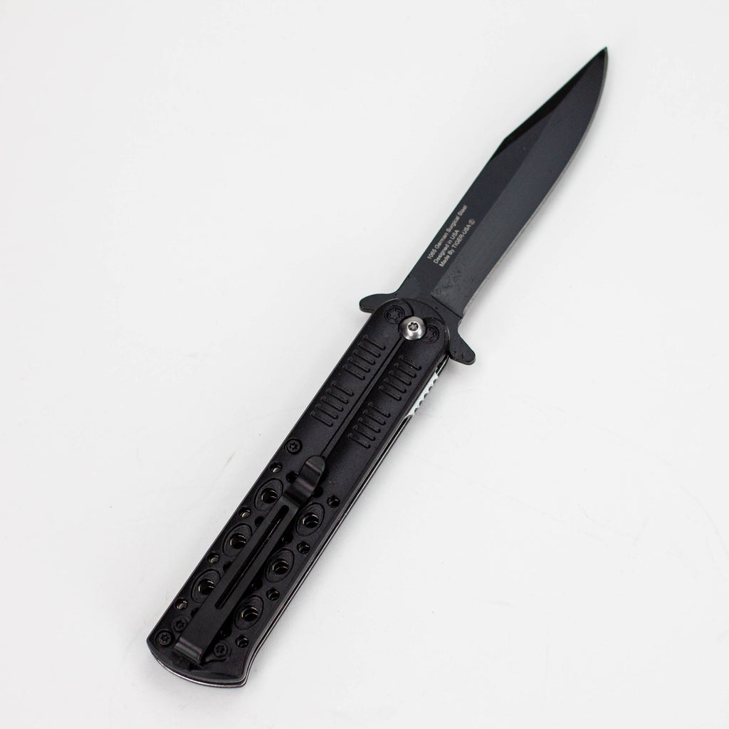 8.5″ Tiger-USA® Butterfly Style Tiger pocket knife  [SJ-1040]