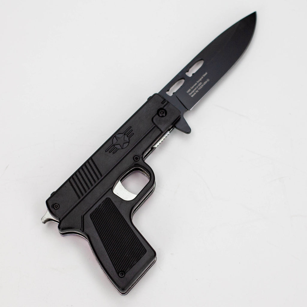 8″ Tiger-USA® Pistol Folding Knife Purple  [SJ-1042]