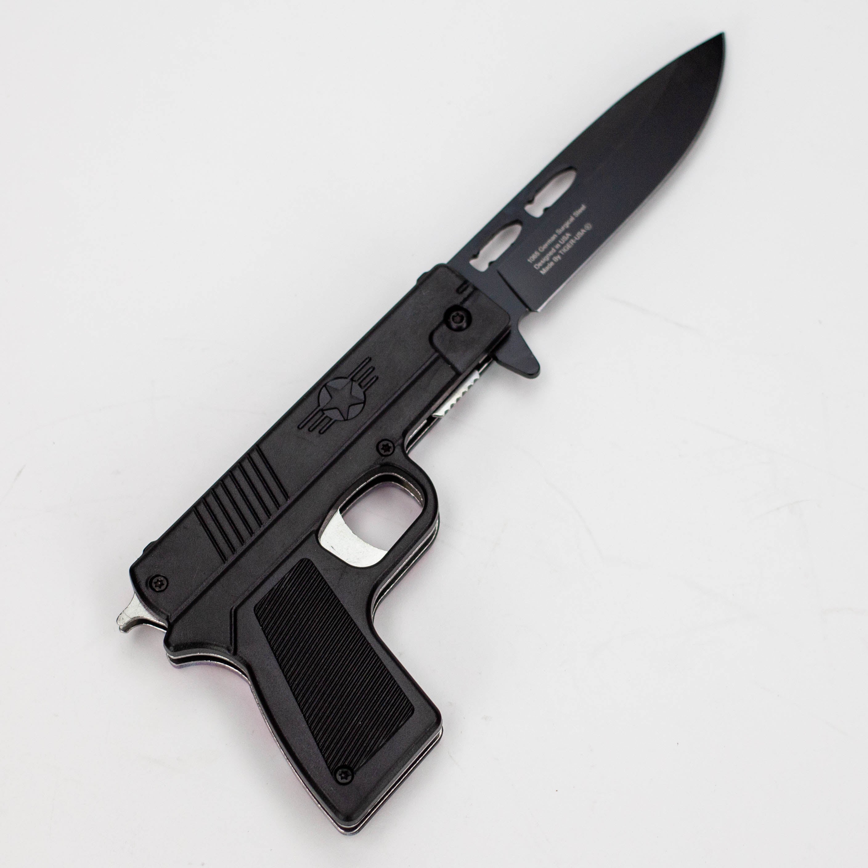 8″ Tiger-USA® Pistol Folding Knife Purple  [SJ-1042]