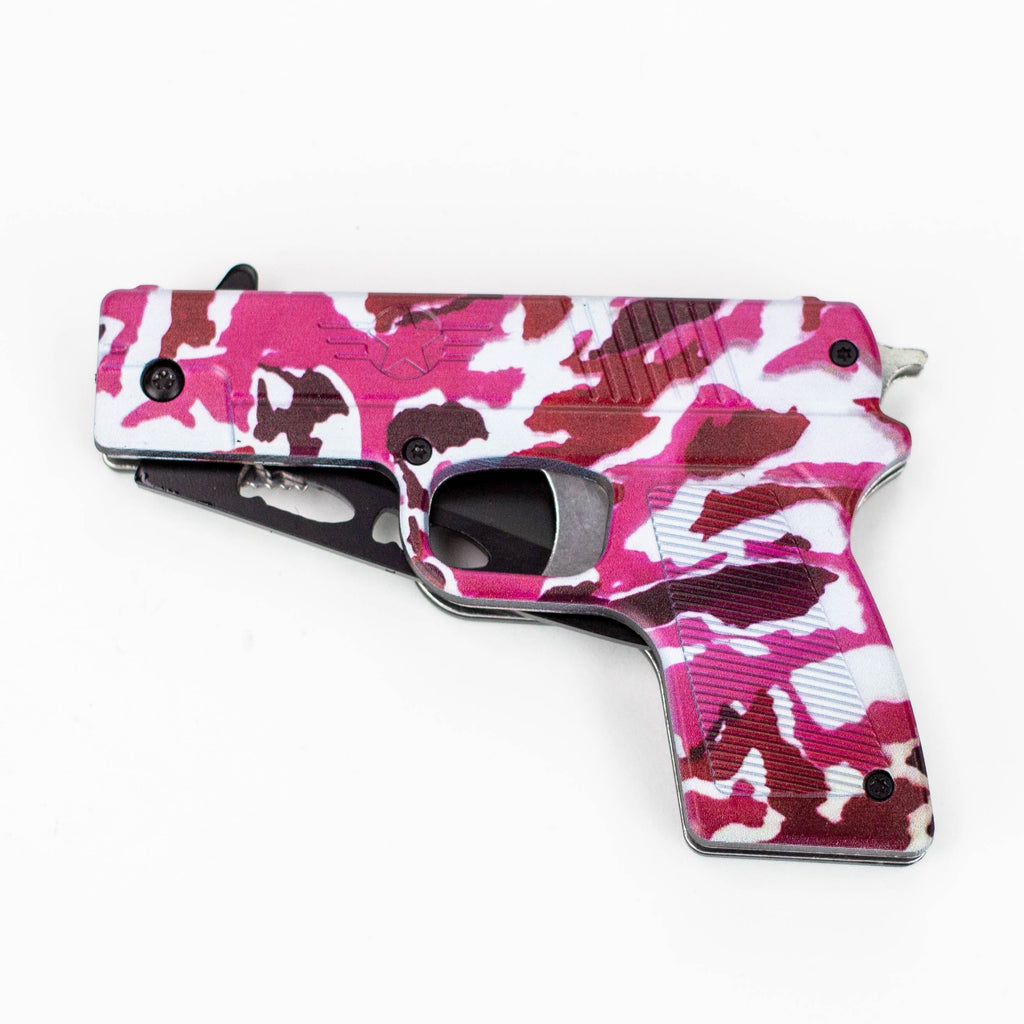 8″ Tiger-USA® Pistol Folding Knife Purple  [SJ-1042]