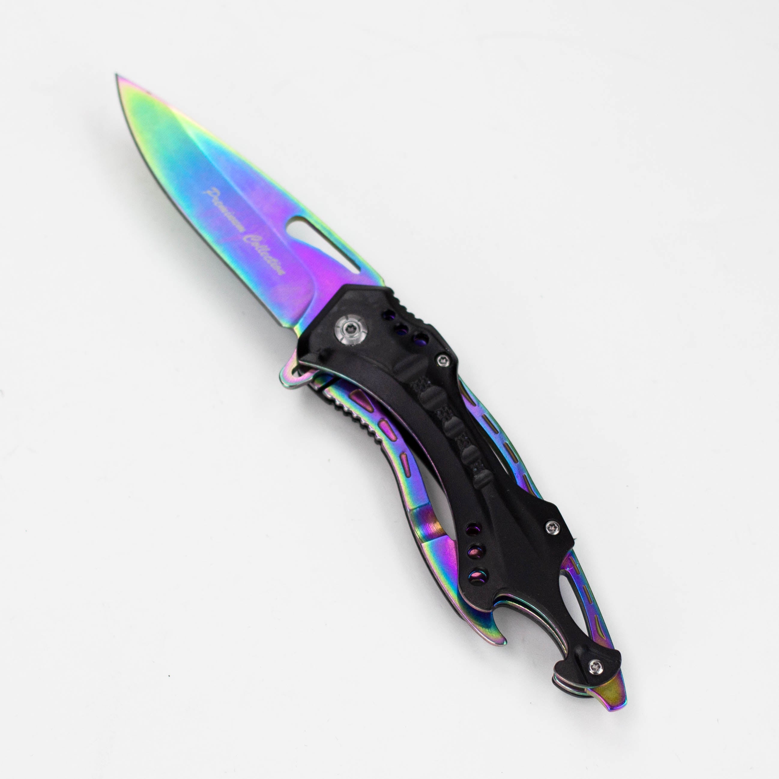 8″ Rainbow Blade with aluminum handle – Folding Knife