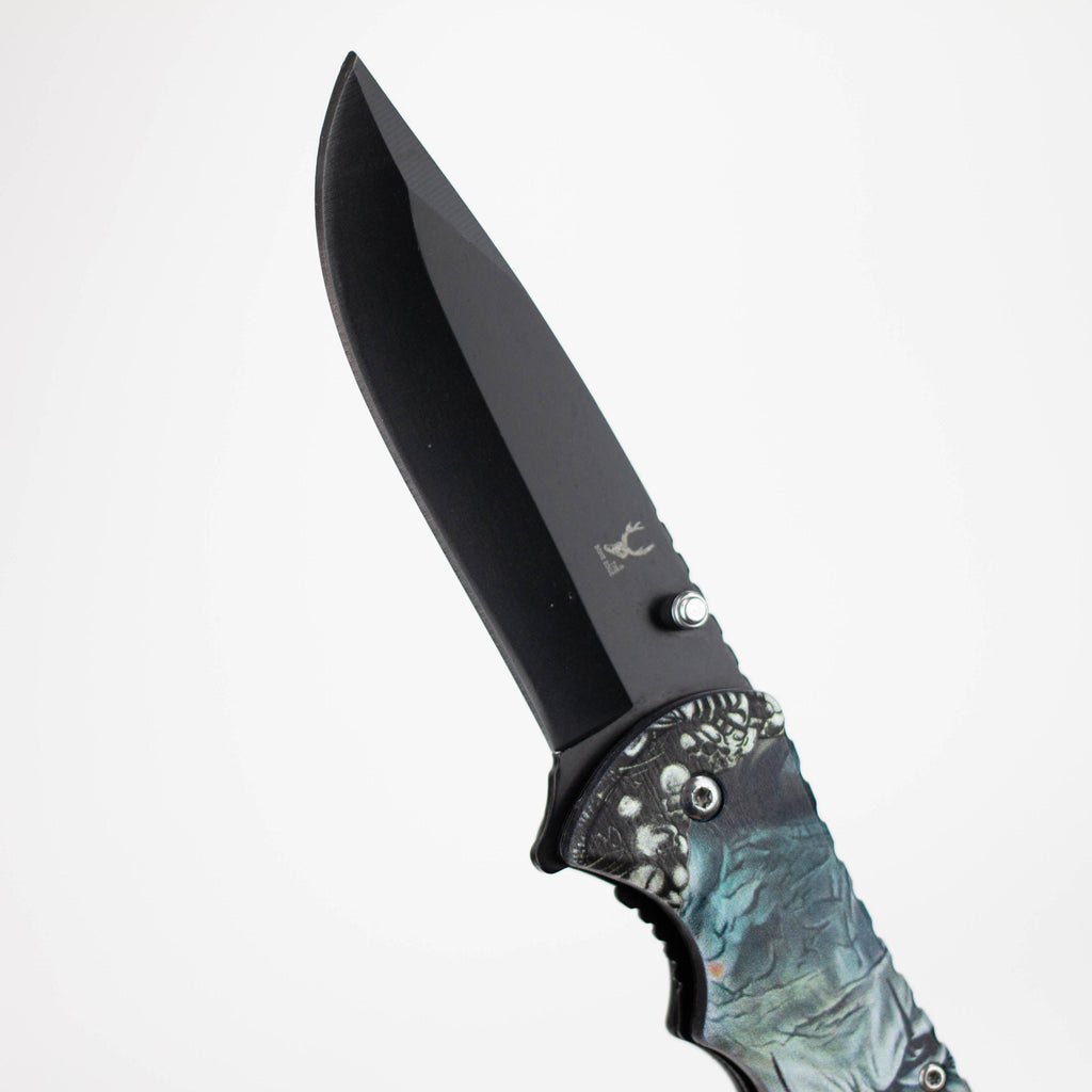 The Bone Edge Death Clown Folding Knife 8.5″ Stainless Steel [13252]