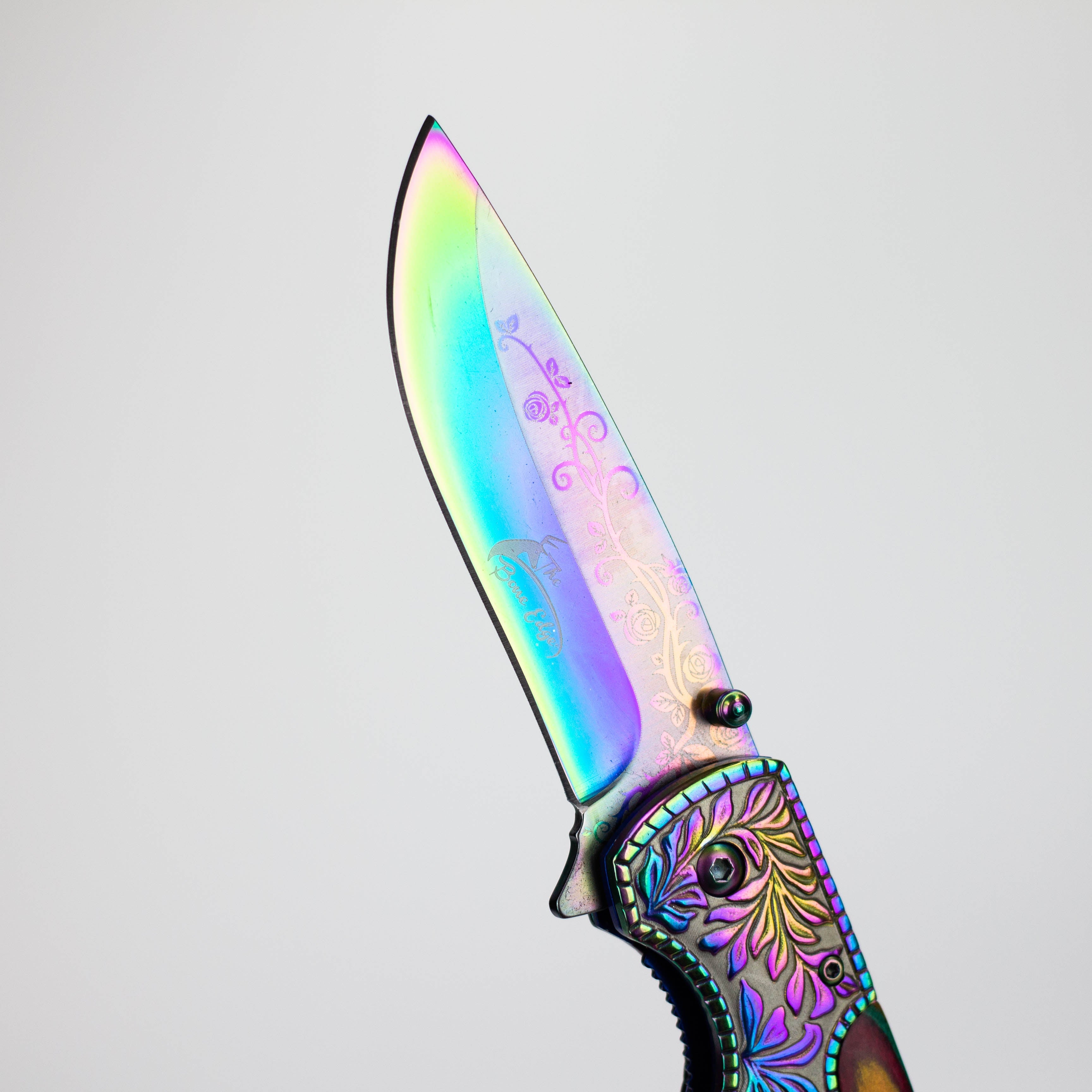 The Bone Edge 8.5″ Titanium Coated Folding Knife [1329X]