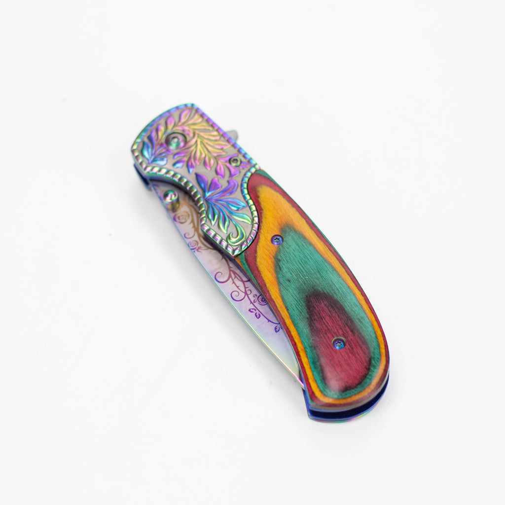 The Bone Edge 8.5″ Titanium Coated Folding Knife [1329X]