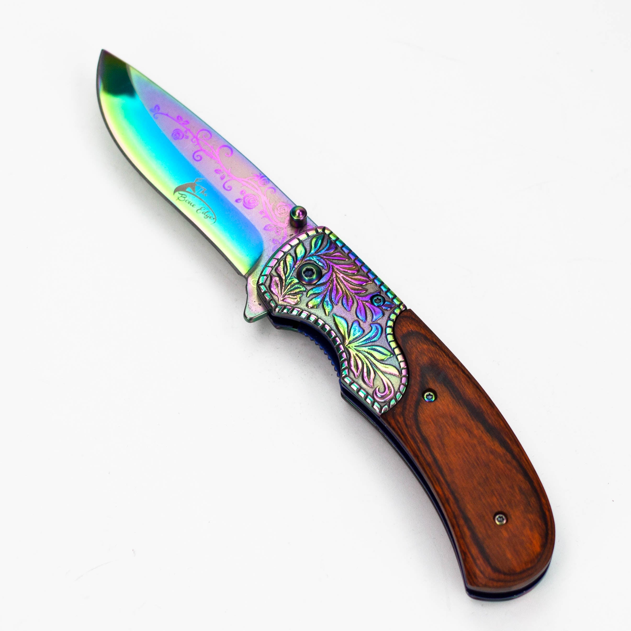 The Bone Edge 8.5″ Titanium Coated Folding Knife [1329X]
