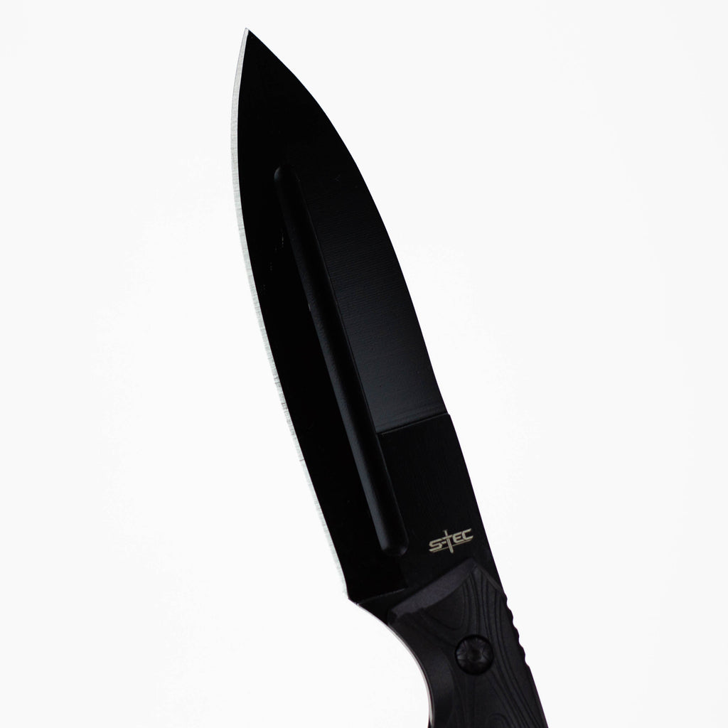 9″ Fixed Blade Full Tang Knife w/ ABS Swivel Sheath [T25146BK]