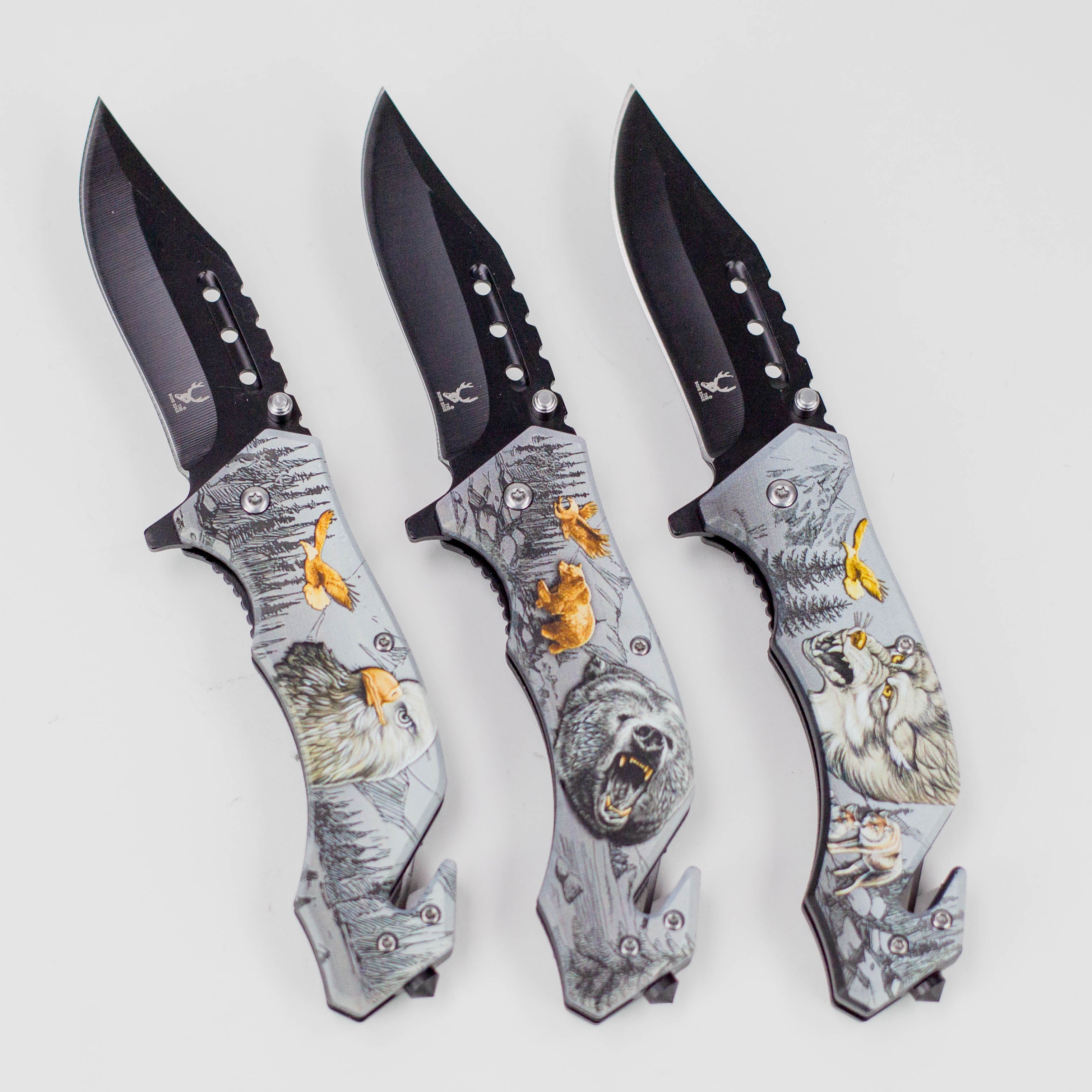 TheBoneEdge 8″ Wildlife Folding Knife Stainless Steel [1325X]