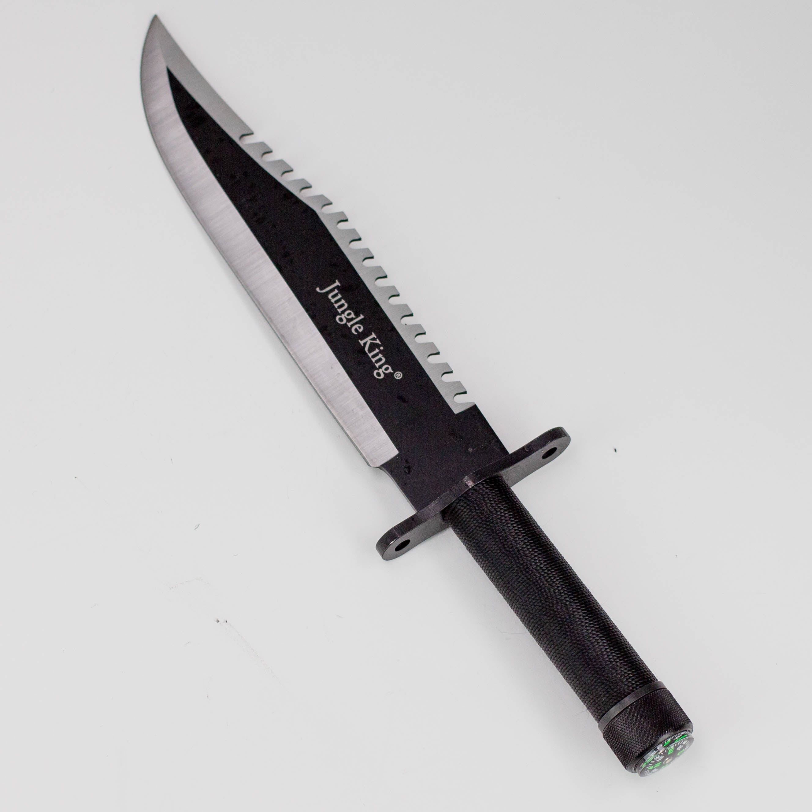 15.25" Jungle King Survival Fixed Blade Knife with Sheath [JK-8837-BK]