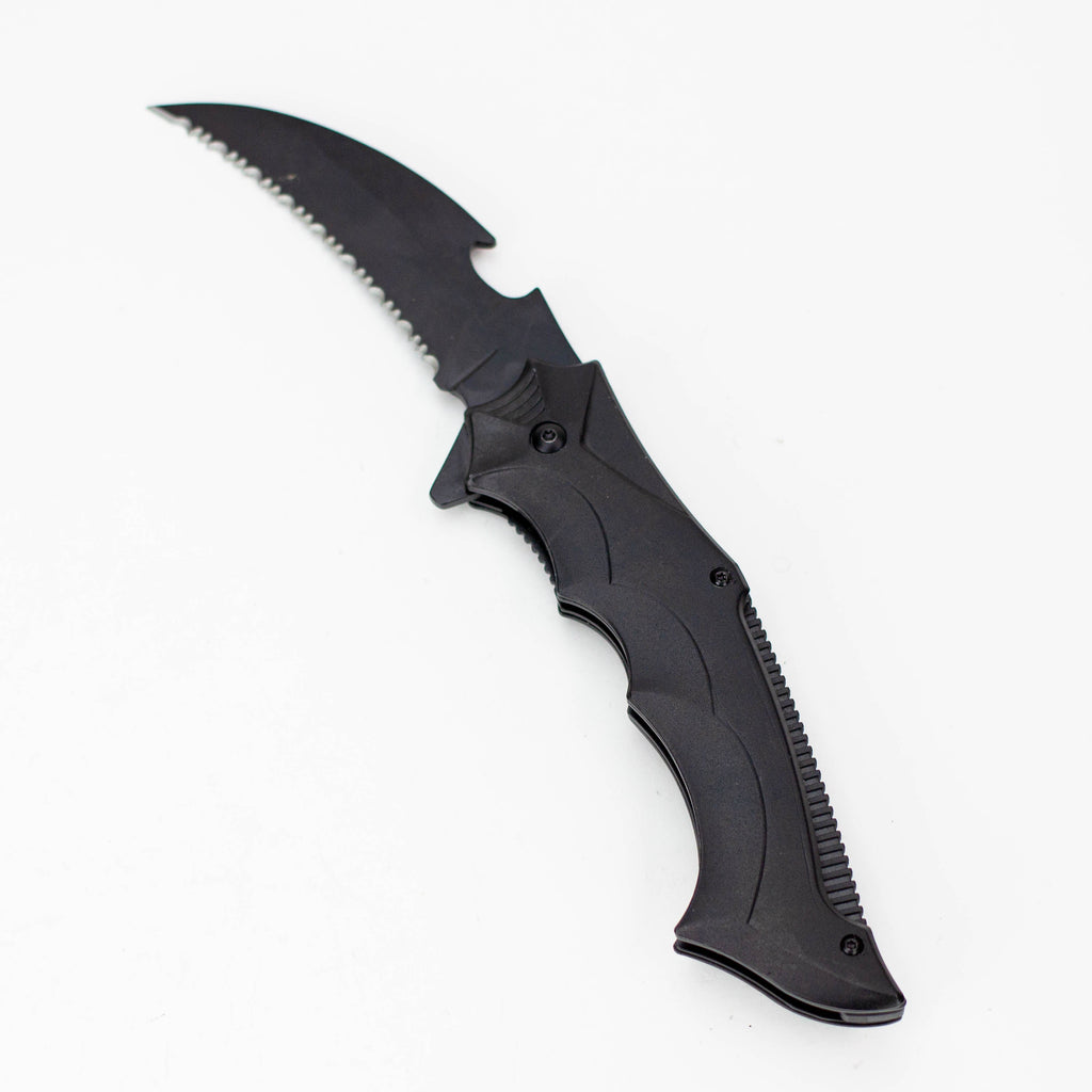 10" Tiger-USA® Pocket Knife-Serrated Blade [DT-1-BK-S]
