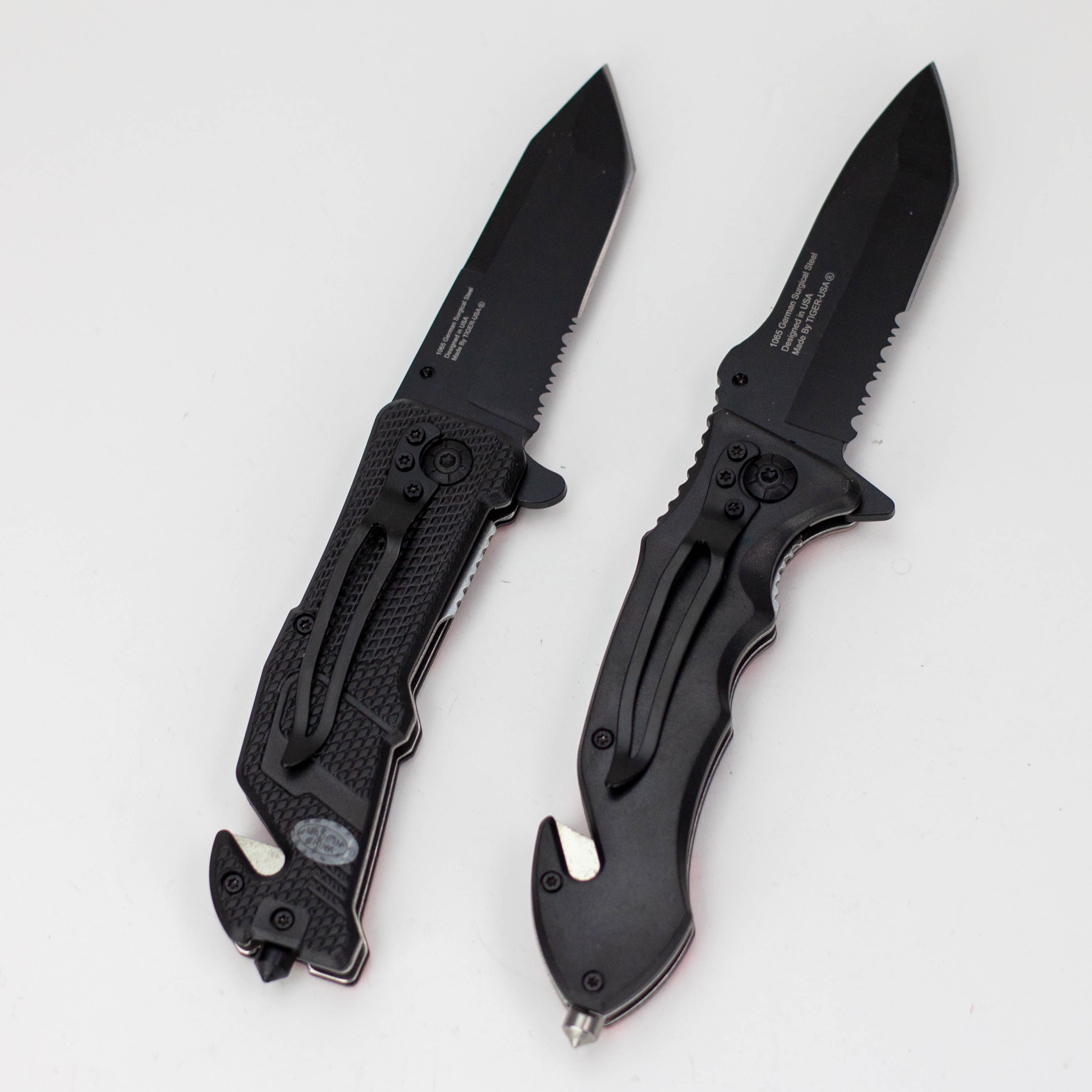 8" Tiger-USA® Pocket Knife – Canada Tanto Serrated [SJ-4xx]