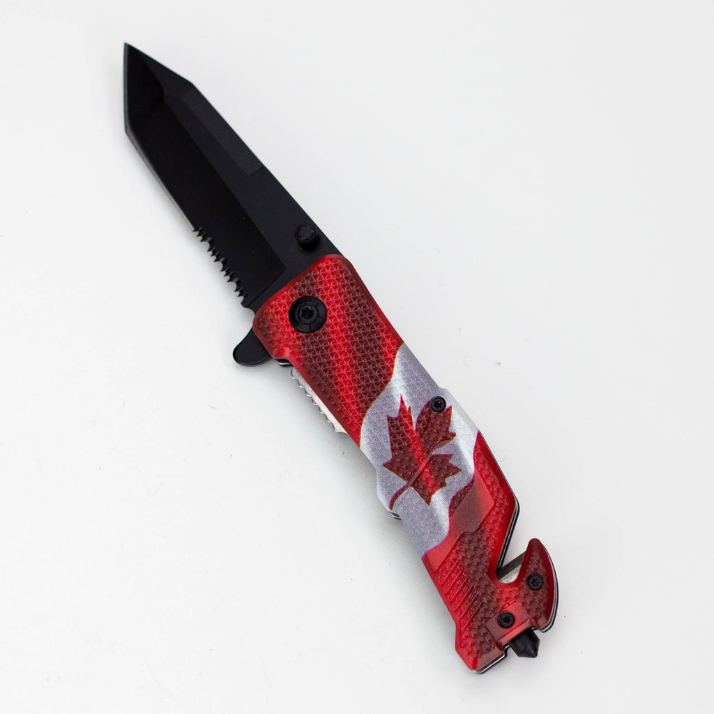 8" Tiger-USA® Pocket Knife – Canada Tanto Serrated [SJ-4xx]