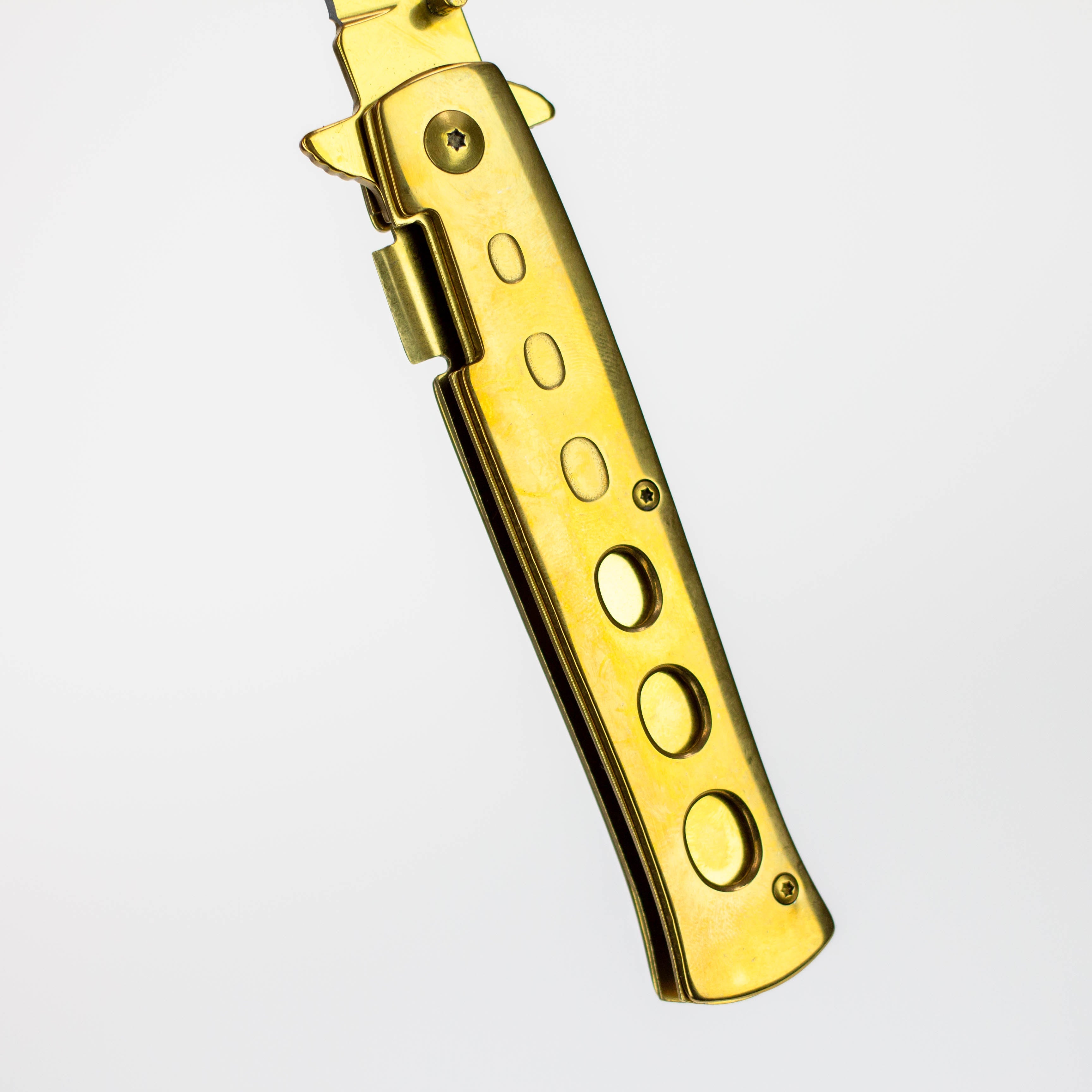 9" Defender Extreme Knife with Belt Clip - Gold [7978]