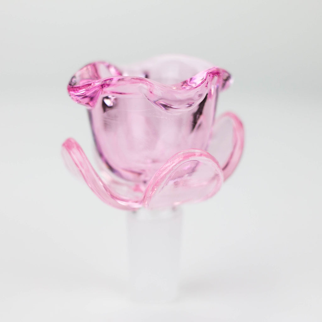 Flower shape glass large bowl