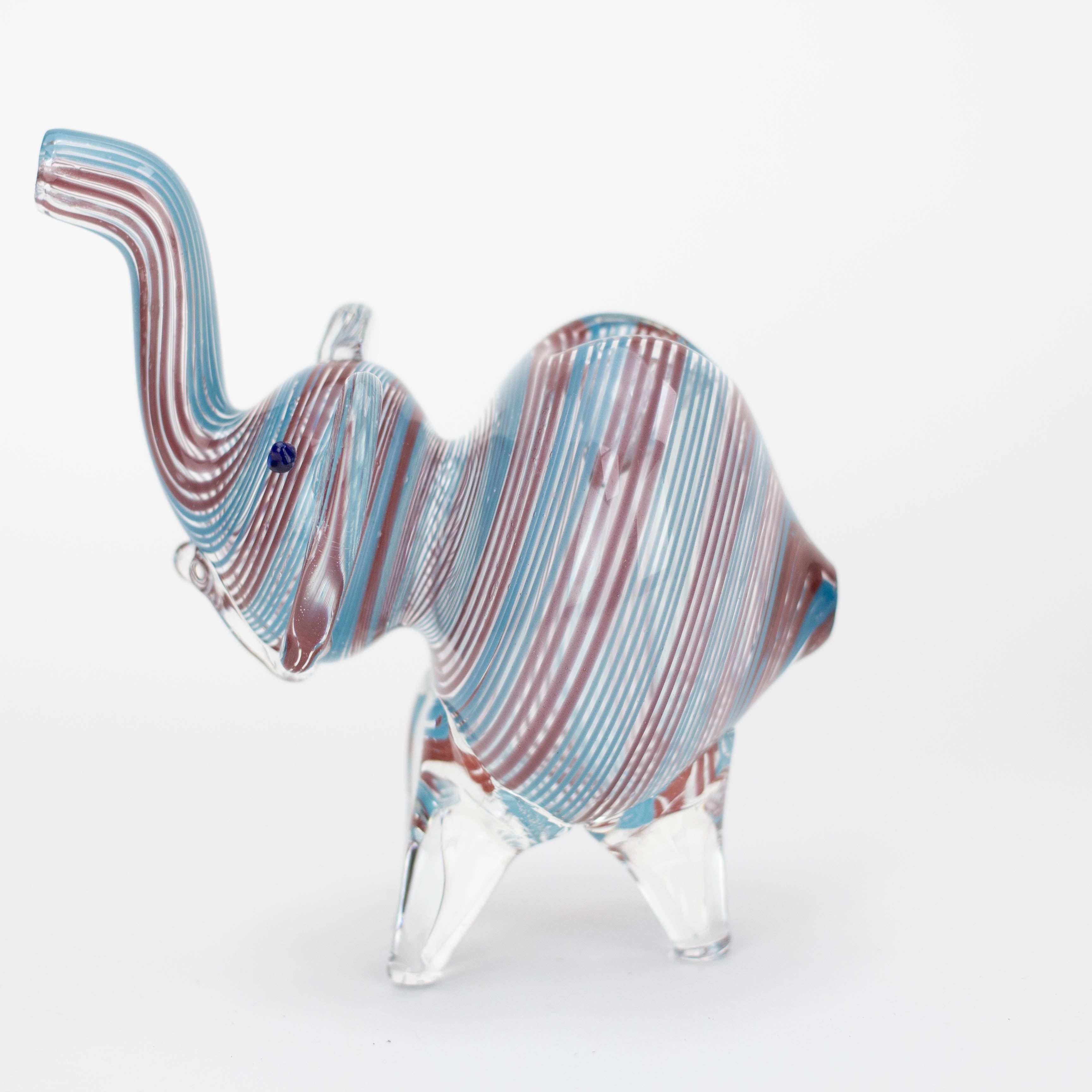 Standing XL elephant glass hand pipe