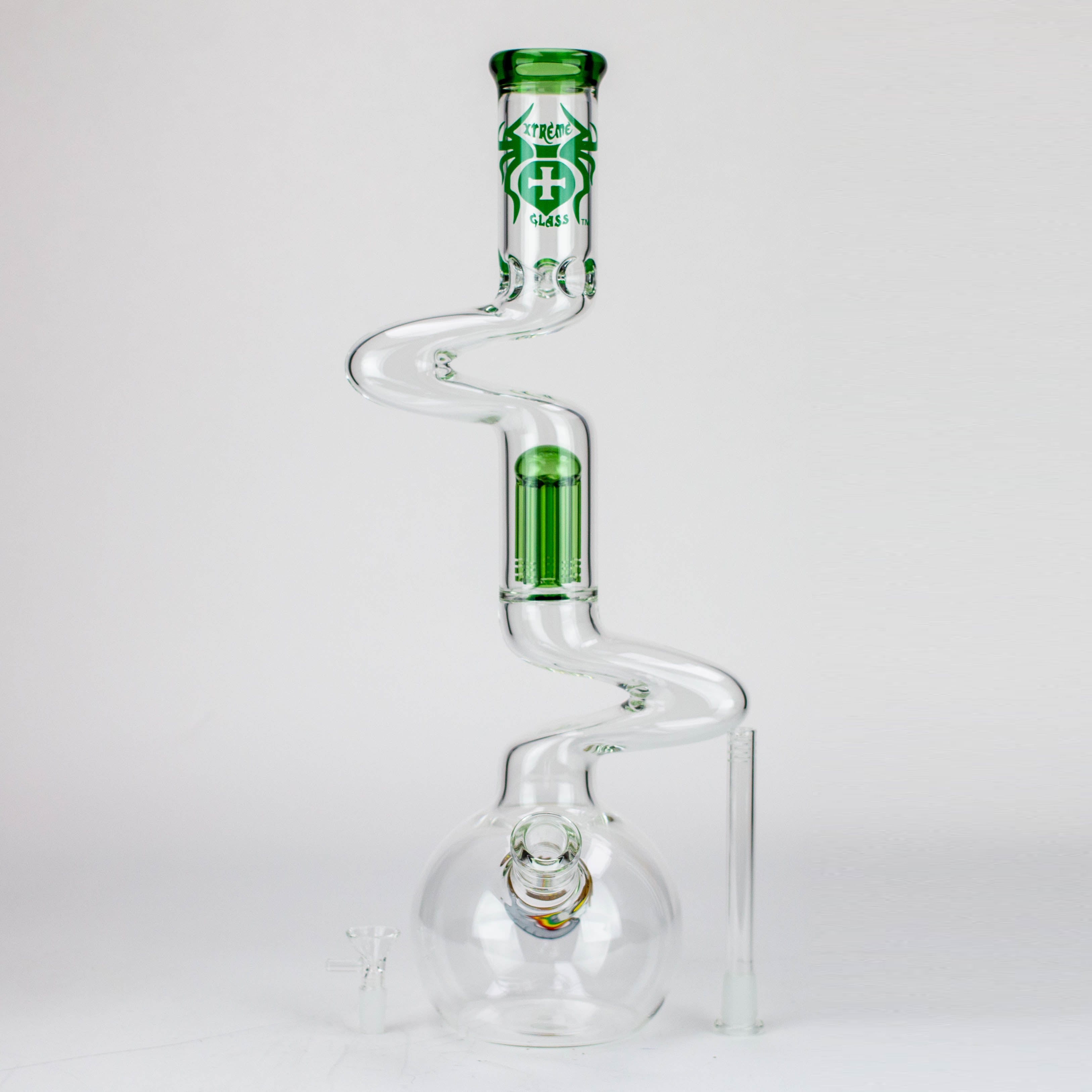 20" Xtream Zig-zag tree percolator glass water bong [XTR-Z032]