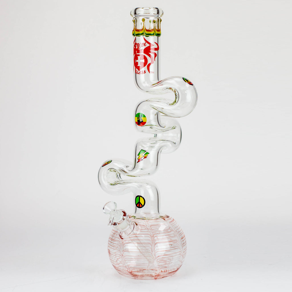 20" Xtream Zig-zag 7 mm glass water bong [XTR-Z036]